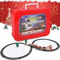 Božićni voz postavljen željezničkim stazom Električna igračka