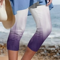 Gathrrgyp hlače plus veličina za žensko čišćenje, modne žene elastične struk joga sportske cvjetne hlače