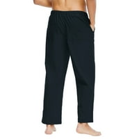Drolingdog mens joggers teretni hlače labavi jeseni užas za labavljenje struka tiskanih pamučnih posteljina