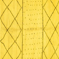 Ahgly Company u zatvorenom pravokutniku Čvrsti žuti modernski prostirki, 7 '10'