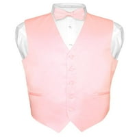 Muški haljina prsluka i bowtie Solind ružičasta boja luk kravate za odijelo ili tuxedo 6xl