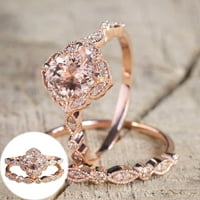 Elneeya klirensni prstenovi za ženska modna ruža zlato prirodni 2,8ct kvadratni dijamantni prsten
