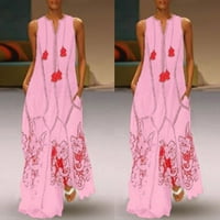 Mini haljina za ženski vrat od ramena samo pojavene rušine večernje zabave, ružičaste, l, ženska haljina