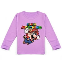 Bzdaisy Super Mario Majica s dugim rukavima - Fun Gaming Tema tiskana košulja za dječake i djevojke - udobnu i izdržljivu tkaninu - savršena za casual habanje ili odijevanje - pogodno za djecu a
