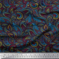 Soimoi Velvet tkanina umjetnička paisley ispis tkanina sa dvorištem širom