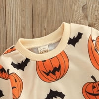 Bagilaanoe Toddler Baby Girl Boy Halloween Duks dugih rukava Bund BAT Print Pulover 3T 4T Fall tops