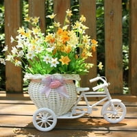 Ydxl rattan cvjetna košarica vaza Tricikl bicikl Model Početna Vrtni vjenčani dekor zabave