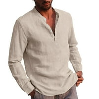 Sayhi Muška modna casual top košulja Jednostavna udobna gumba za ovratnike u boji košulja vrhunske duge Leotard majice