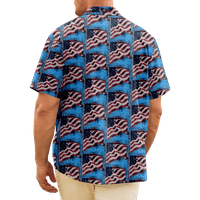 4. jula muška havajska majica USA Nacionalna zastava košulja grafička majica ovratnik dnevni odmor s