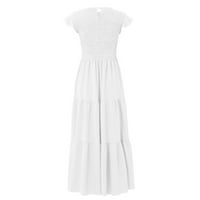 Haljina Moda New Benchmark Himeway Modne žene Ležerne haljine Boho Butterfly rukava A-Line duga haljina bijela m