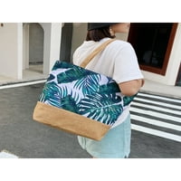HAITE Žene točke torbe gornje ručke platnene torbe ramena list za ručnu torbu velike kapacitete dame