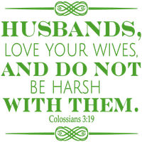 Colossain 3: - Muževi, vole svoje žene, a vinil naljepnica za naljepnicu - mali - žuti zeleni