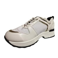 Ženske udobne sandale - okrugle nožne cipele od pune boje Dressy Cipele bijele veličine 9