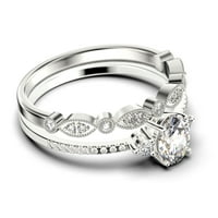 Minimalistički 2. karat ovalni rez jednostavni dijamantski moissan zaručni prsten, klasični vjenčani prsten u 10k čvrsto bijelo zlato, poklon za nju, obećavaju prsten, obljetni prsten