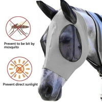 Nova anti-UV anti-komar konja musna maska ​​mreža za oči Zaštitni poklopac podesivog za konjički jahanje