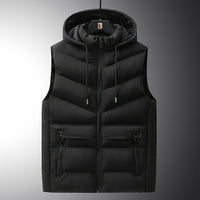 Kali_store muški zimski prsluk muški zimski kaputi HeavyWeight parka jaknu toplo zgušnjavanje crno, 5xl