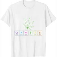 Kanabis marihuana korova molekula Periodična tablica tiskanih grafičkih majica za žene - stilski ženske majice