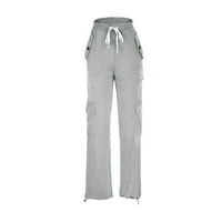 Ylioge Plus size Teretna odjeća za žene, ženske joge hlače Čvrsto labavi rastući struk vježbao hlače