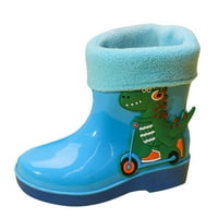 DMQupv Canvas cipele za dječake dječaci meka i tople cipele crtani dinosaur vodene čizme za kišu veličine