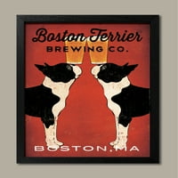 Boston terijer Brewing Co. Poster Print Ryan Fowler; Jedan 11x14in crni uokvireni otisak
