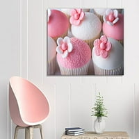 Zidne platnene ispisuje zidnu umjetnost - prekrasne ružičaste vjenčane cupcakes