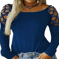 Ženski izdubljeni rameni Criss Cross Bluze