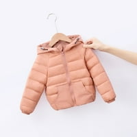 CETHRIO jakna Dječja čišćenje casual fleece lagana ružičasta kaputa veličine 130