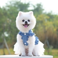 shenmeida pas haljine mrežica pulover proljeće ljetna haljina za mačka haljina s rukavima bez rukava za vanjsku odjeću