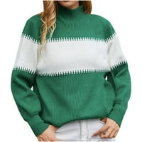 KostlhQQ džemperi za čišćenje žena, remen za spajanje reznicacontrast džemper u boji