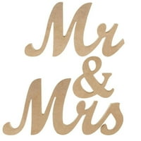 EastVita Vintage Style MR + MRS Drvena slova za dekoracije vjenčanja DIY Dekoracija
