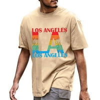 Petort majice za muškarce Modni casual majica kratkih rukava Ljetni vrhovi Streetwear Pamučne majice u redovnom, velikom i visokom Khakiju, 3xl