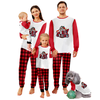 Dječja pidžama Božić pamučne jamme Porodica podudaranje PJS postavljene veličine djece-djeci-odrasli-psi, uniseks