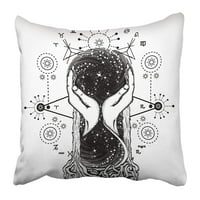 Svemirska satna časova tetovaža vremenskog simbola Astrologija Infinity Eternity Lice i jastuk za smrt