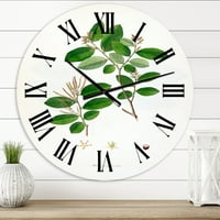 Vintage BilTint 'Vintage Biljni život XIX' Farmhouse Wall Clock u. Širom unutra. Visoko