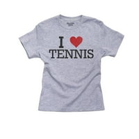 Jednostavno volim tenis sa velikim crvenim srčanim djevojkom pamučne majice
