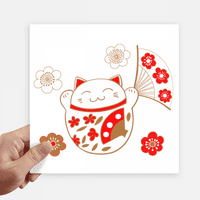 Lucky Fortune Cat Flower Fan Japan Naljepnice Oznake Zidne slike Laptop naljepnica Samoljepljenje