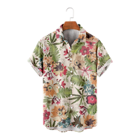 Cvijeće Tropical Hawaii Hawaiian Majica Men Ljetni dječaci 3D košulje za djecu Odmor na plaži kratkih rukava Tee Majica Muška bluza, C-3xl
