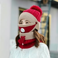 Šeširi za žene Dame Fashion Winter Topla i vjetrovska šeširka Maska sa disanjem na otvorenom trodijelno