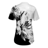 Gotyoou ženske vrhove ženske tiskane majice s kratkim rukavima dolje na majicu