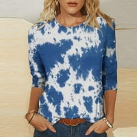 SimplMasygeni dugih rukava majice Bluze Bluze Cleariance Ženska modna tiskana majica rukava rukavi okrugli