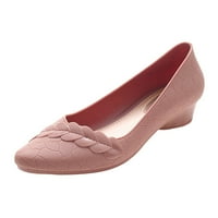 Sandale Zuwimk klina za žene, ženske modne stilettote otvorene nožne cipele sa petom ružičaste