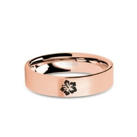 HIBISCUS CLOW CLOWGRAVED ROSE GOLD TUNGSTEN Vjenčani prsten, četkani, veličina 6.5