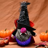 SELGYT HALLOWEEN GNOMES Dekoracije za promjenu boje svijetli plišani Halloween Gnome Dekor s vješticom
