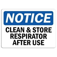 Prometni znakovi - Obavijest - OBAVIJEST Očistite i čuvajte respirator nakon upotrebe Aluminijumski