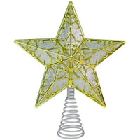 Ornilitet Gold Glitter Star Tree Topper-Christmas Sparkle ispunjena metalna Betlehem Star Ornament.73lb