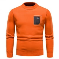 Uorcsa Držite toplu pletenu pulover modne čvrste zimske kašmire muške džempere narandžaste