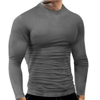 Havajska majica za muškarce muško proljeće i ljetni fitnes sportski brzi prženje majica s dugim rukavima, čvrsto boje učvršćivača