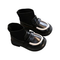 Juebong Toddler cipele za bebe dječake Djevojke slatke modne britanske stil Neklizajuće casual meke donje čarape čizme, crne, 4- godine
