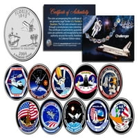 Chaltle Challenger Missions Colorized Florida Quarters US 10-novčića SET NASA