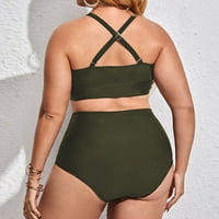 Bikinis kupaći kostim grudnjaka u stilu grudnjaka nepadi zelena xxl